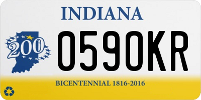 IN license plate 059OKR