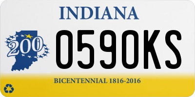 IN license plate 059OKS