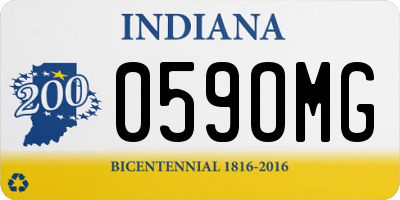 IN license plate 059OMG