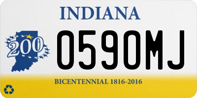 IN license plate 059OMJ