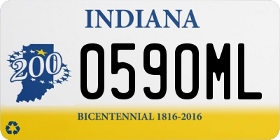 IN license plate 059OML