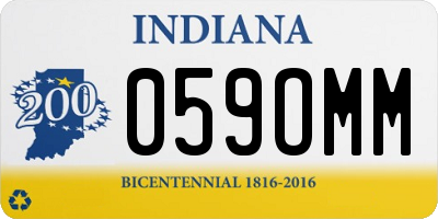 IN license plate 059OMM