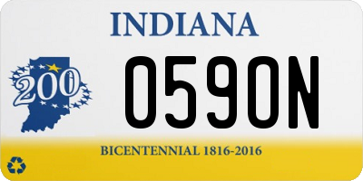 IN license plate 059ON