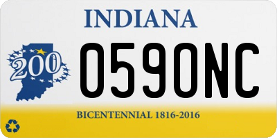 IN license plate 059ONC