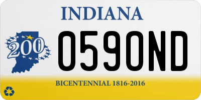IN license plate 059OND