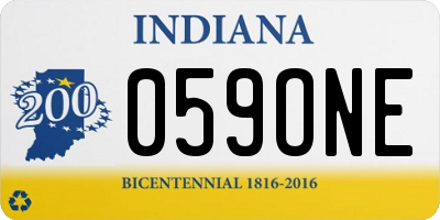 IN license plate 059ONE