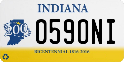 IN license plate 059ONI