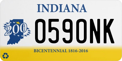 IN license plate 059ONK