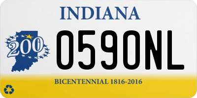 IN license plate 059ONL