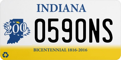 IN license plate 059ONS