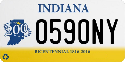 IN license plate 059ONY