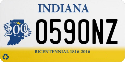 IN license plate 059ONZ