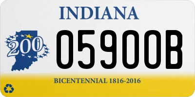 IN license plate 059OOB
