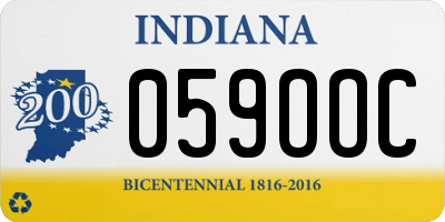 IN license plate 059OOC