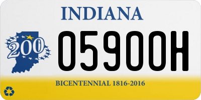 IN license plate 059OOH