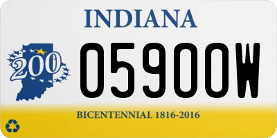IN license plate 059OOW