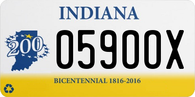 IN license plate 059OOX