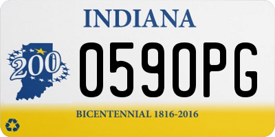 IN license plate 059OPG