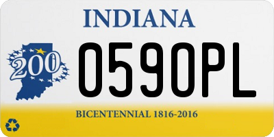IN license plate 059OPL