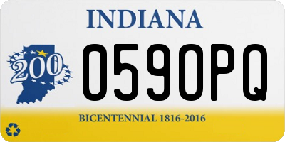 IN license plate 059OPQ