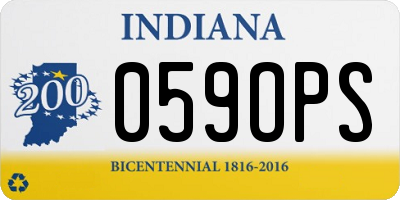 IN license plate 059OPS