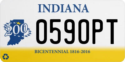 IN license plate 059OPT