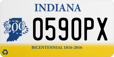 IN license plate 059OPX