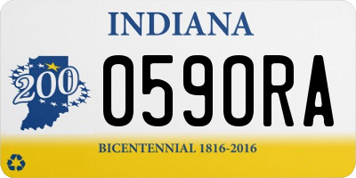 IN license plate 059ORA