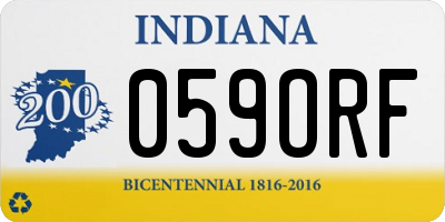 IN license plate 059ORF