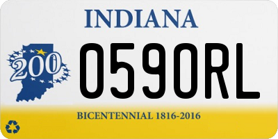 IN license plate 059ORL
