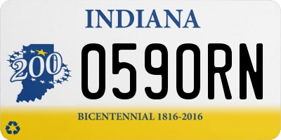 IN license plate 059ORN