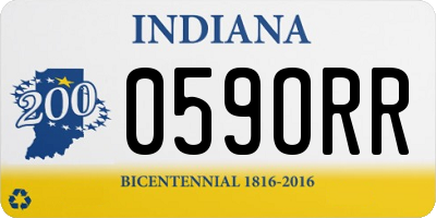 IN license plate 059ORR