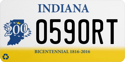 IN license plate 059ORT