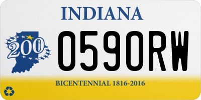 IN license plate 059ORW