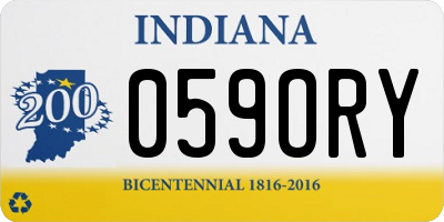 IN license plate 059ORY