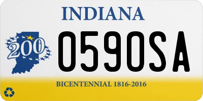 IN license plate 059OSA
