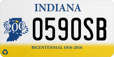 IN license plate 059OSB