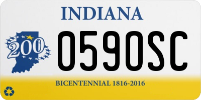 IN license plate 059OSC