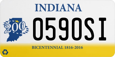 IN license plate 059OSI
