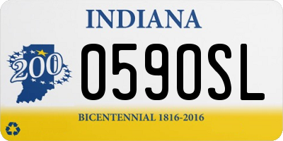 IN license plate 059OSL