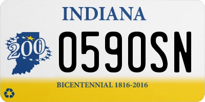 IN license plate 059OSN