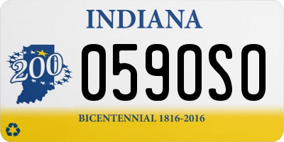 IN license plate 059OSO