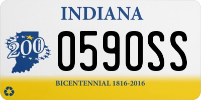 IN license plate 059OSS