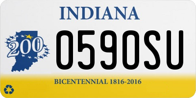 IN license plate 059OSU