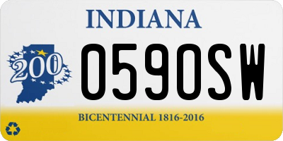 IN license plate 059OSW