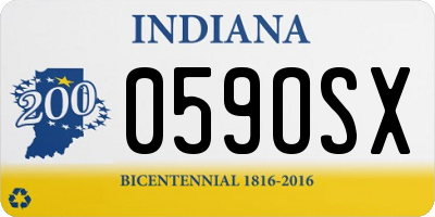 IN license plate 059OSX