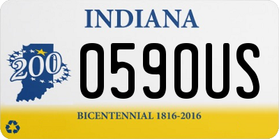 IN license plate 059OUS
