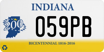 IN license plate 059PB