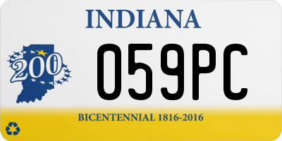 IN license plate 059PC