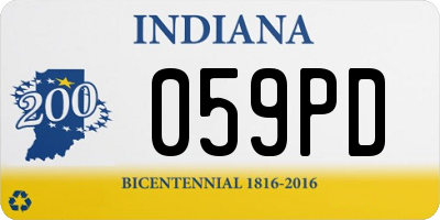 IN license plate 059PD